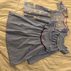 Matilda Jane Light Blue and Yellow Bird Dress Set